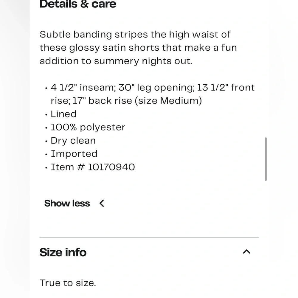 NWT RAMY BROOK Joss Satin Shorts - Picture 6 of 9